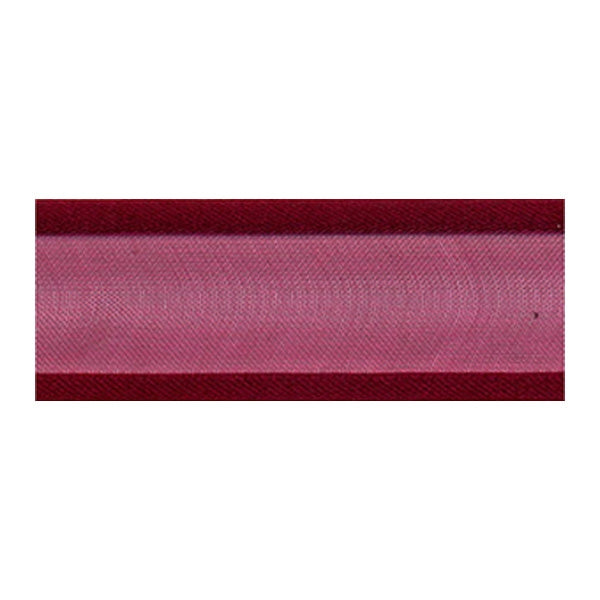 Sullivans Organza Satin Edge, Dark Red- 25mm