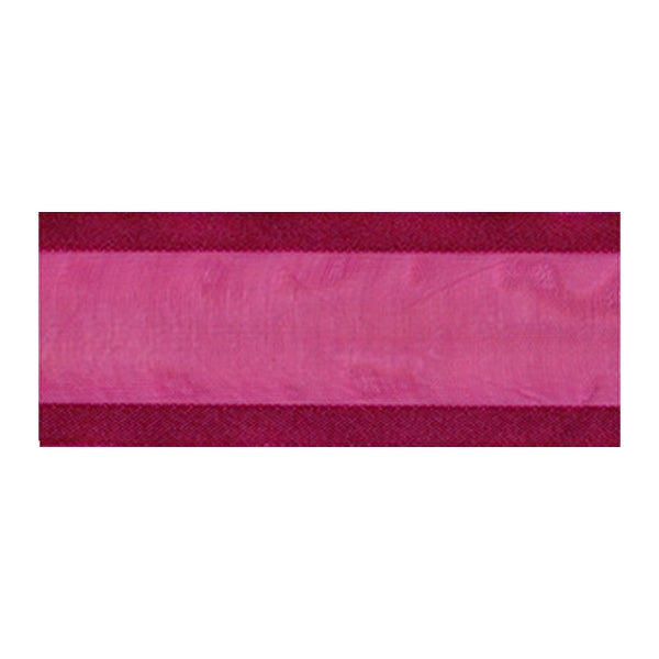 Sullivans Organza Satin Edge, Hot Pink- 38mm