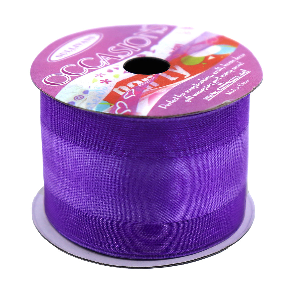 Sullivans Organza Ribbon Satin Edge, Purple- 38mm