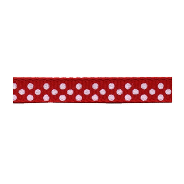 Sullivans Ribbon Organza, Dots Red- 6mm