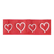 Sullivans Organza Ribbon, Curly Heart Red- 15mm