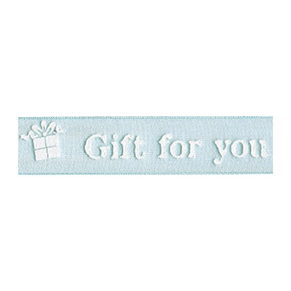 Sullivans Organza Ribbon, Gift For You Light Blue- 15mm