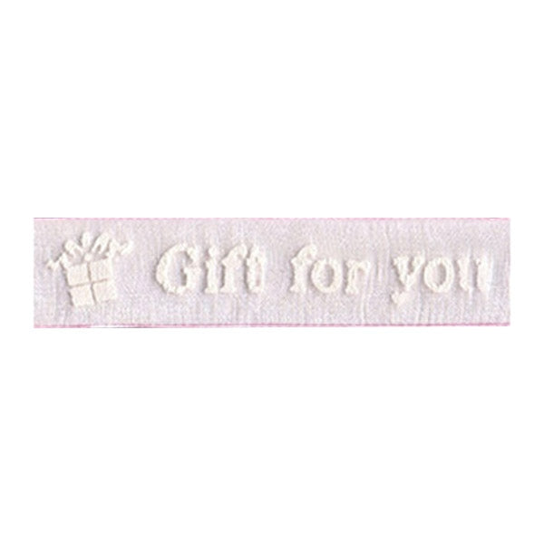 Sullivans Organza Ribbon, Gift For You Light Pink- 15mm