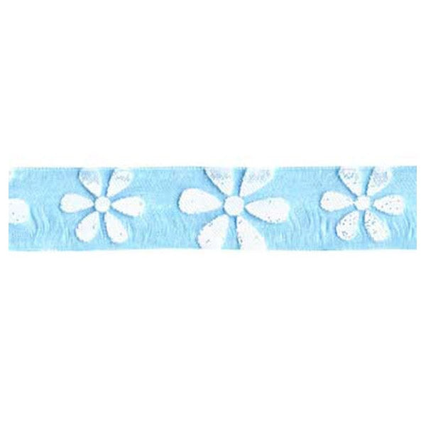 Sullivans Organza Ribbon, Daisy Light Blue- 15mm