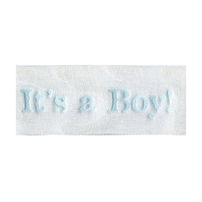 Sullivans Ribbon Satin, Say It's A Boy Blue- 25mm