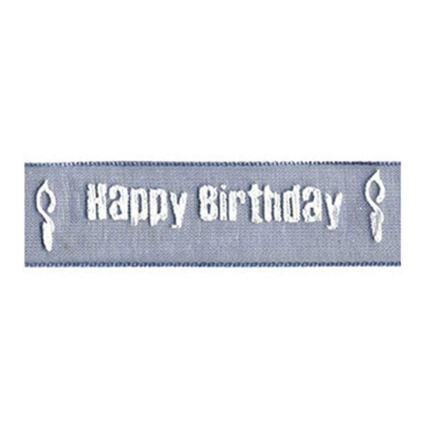 Sullivans Organza, Birthday Candle Light Grey- 15mm