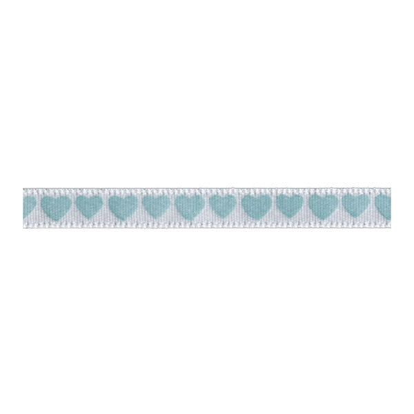 Sullivans Satin Ribbon, Hearts Light Blue- 6mm