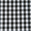 Poly Cotton Gingham 1/2in Fabric, Black- Width 112cm