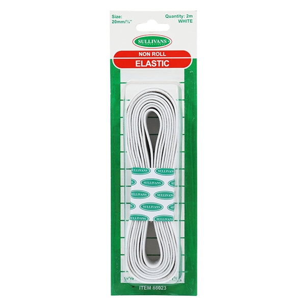 Sullivans Elastic, White -20mm