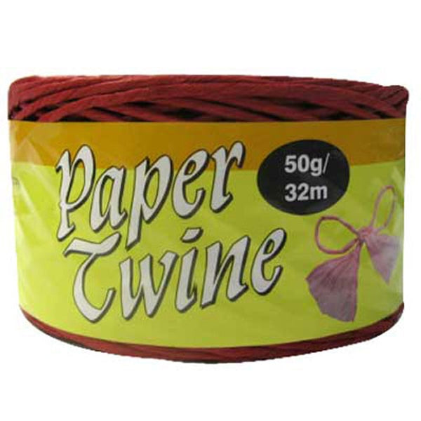 Sullivans Paper Twine, Red- 32m