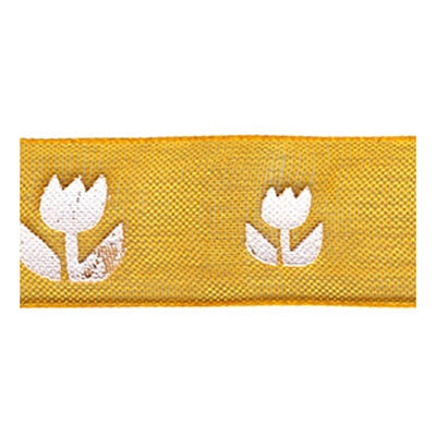 Sullivans Organza Ribbon, Tulips Orange- 15mm