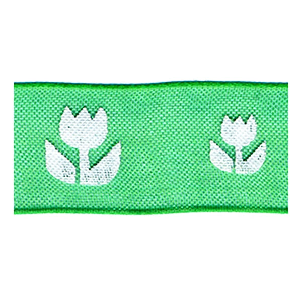 Sullivans Organza Ribbon, Tulips Green- 15mm