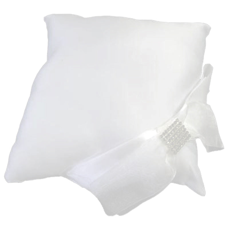 Sullivans Ring Pillow, White- 22x22cm