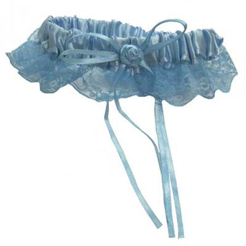 Sullivans Garter with Lace, Blue