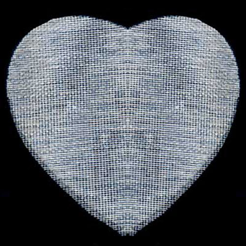 Sullivans Organza Hearts Boxed, White- 200pc