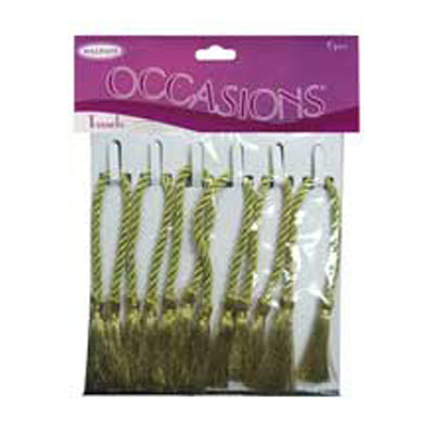 Sullivans Tassel Decoration, Gold 24cm- 6pk