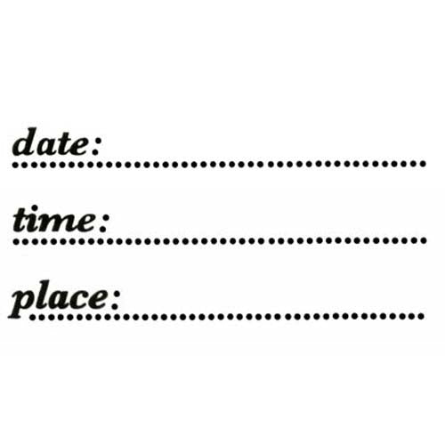 Sullivans Clear Stamps, Date Time Place