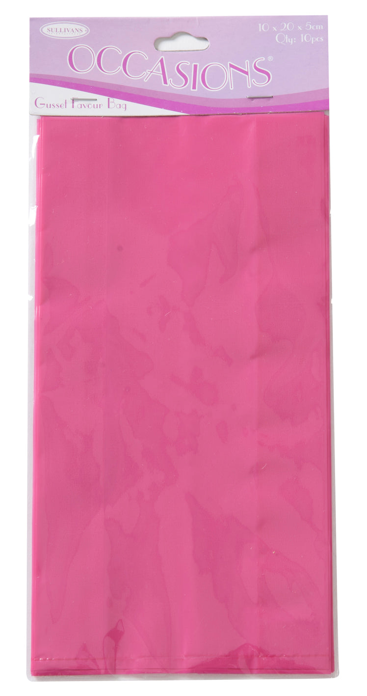 Sullivans Gusset Favour Bag, Pink- 10pc