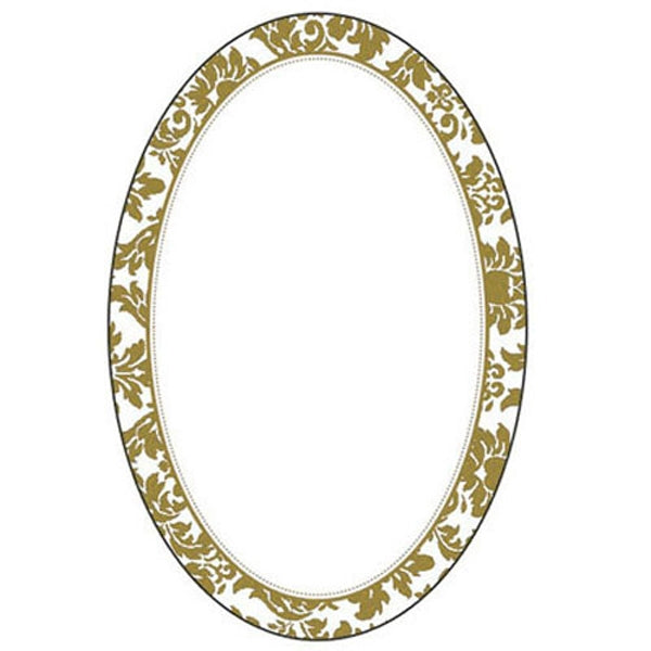 Sullivans Sticker Label, Gold Oval- 12x8cm