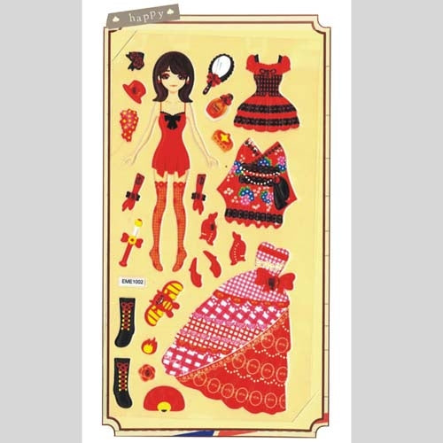 Sullivans Princess Stickers, Red Kimono