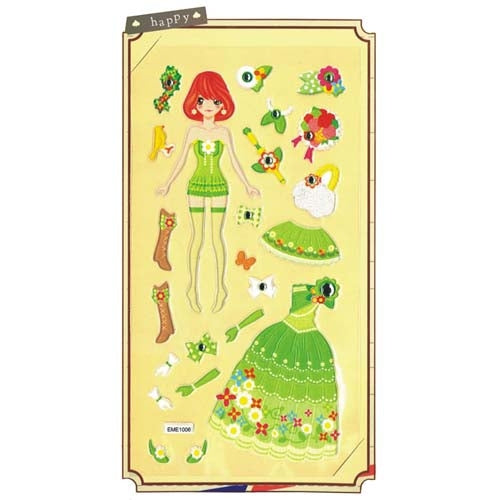 Sullivans Princess Stickers, Green