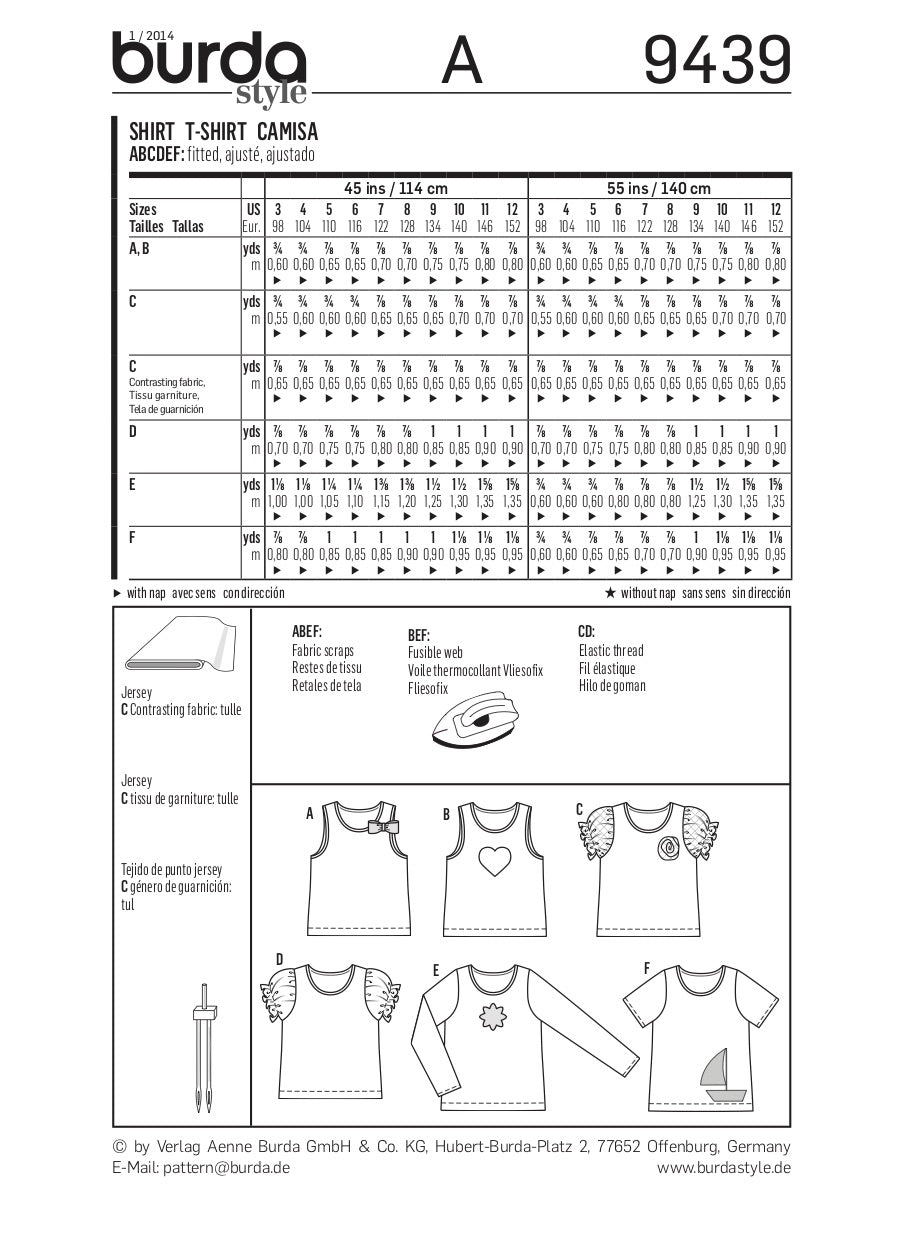 Burda Pattern 9439 (3-12)