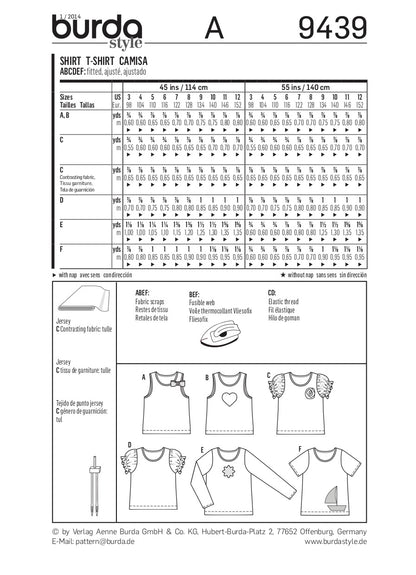 Burda Pattern 9439 (3-12)