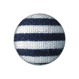 Sullivans Fabric Covered Button, Black / White Stripe- 12 mm