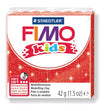 FIMO Kids Modelling Clay, Glitter Red- 42g
