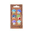 Carded Buttons, Wood Mushroom- 8pk