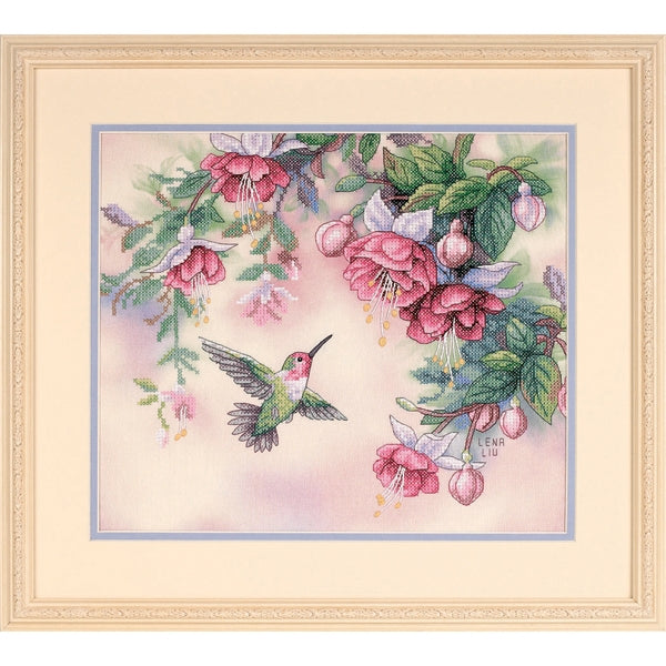 Dimensions Kit, Hummingbird & Fuchsias- 14x12in