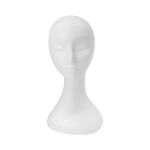 Mayd Female White Foam Mannequin Head, Long Neck- 38cm – Lincraft