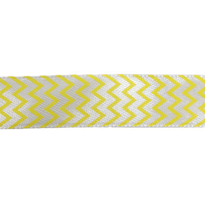 Sullivans Satin Ribbon, Chevron Yellow- 25mm