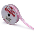 Sullivans Satin Ribbon, Chevron Hot Pink- 15mm