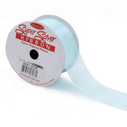 Sullivans Ribbon Organza, Baby Blue- 38 mm