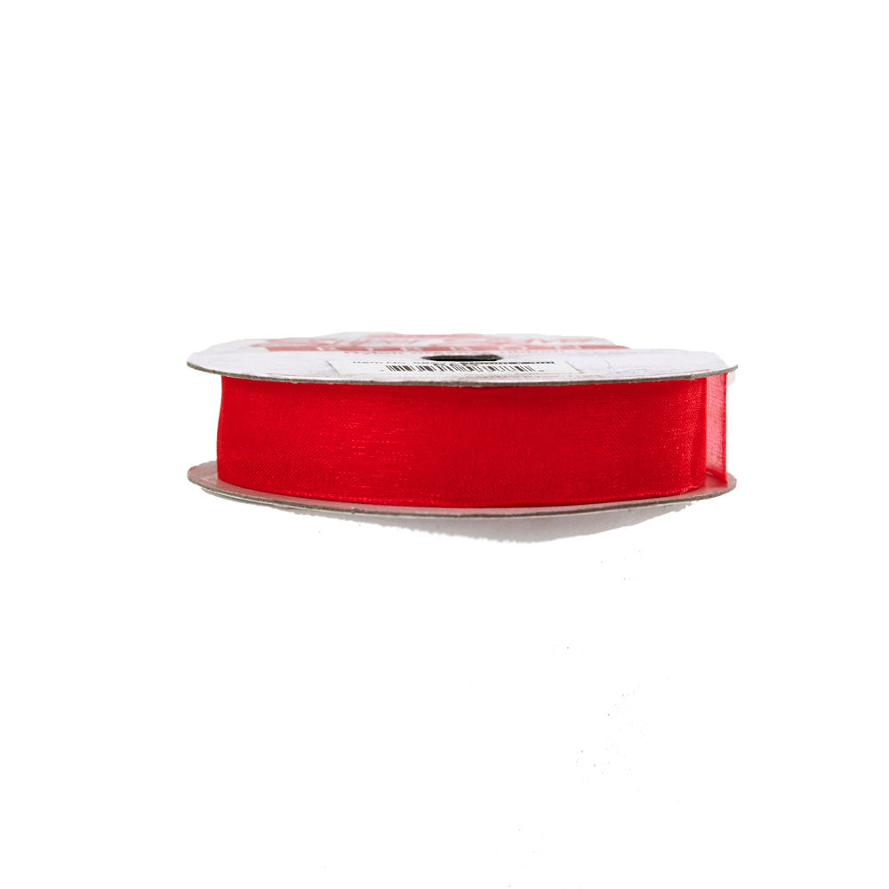 Sullivans Ribbon Organza, Red- 15 mm