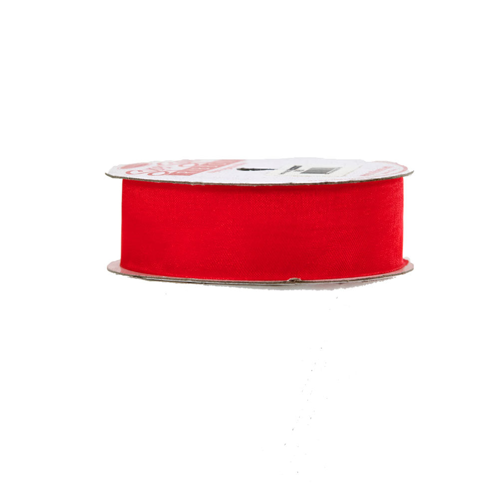 Sullivans Ribbon Organza, Red- 22mm