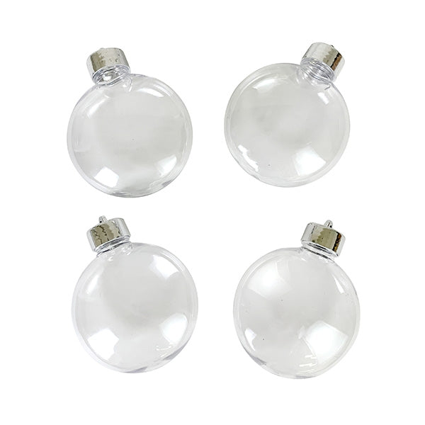 DIY Christmas Shatterproof Baubles, 80mm- 4pk