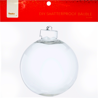 2pcs 5 1/2-inch(140mm) Clear Plastic Ornaments Ball