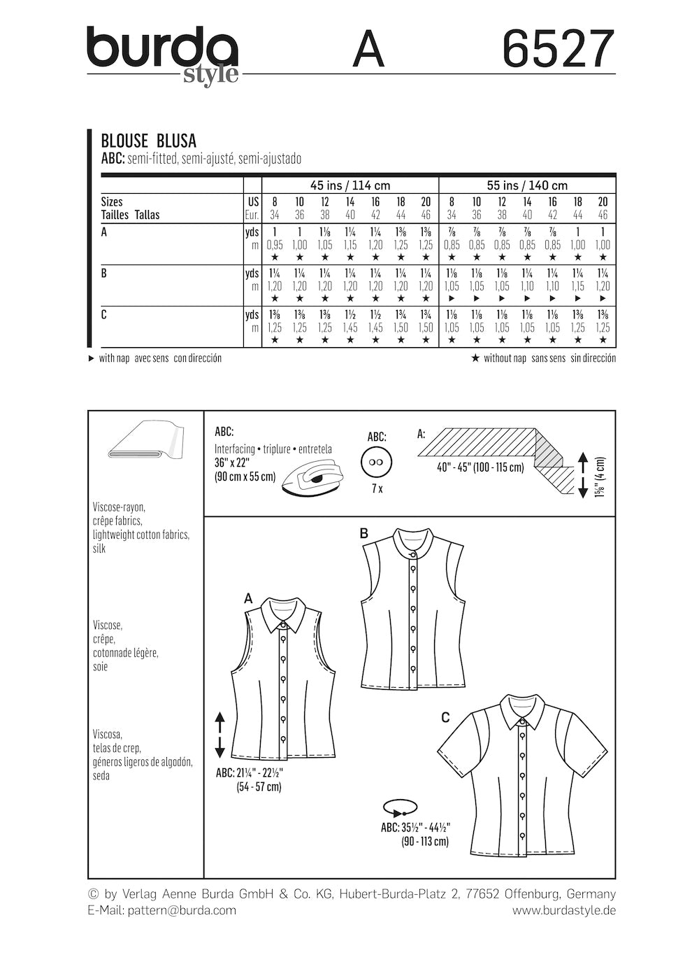 Burda Pattern 6527 (8-18)