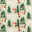 Christmas Craft Fabric, Trees White- Width 112cm