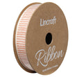 Cotton Ribbon, Lines Off Pink- 15mm x 3m