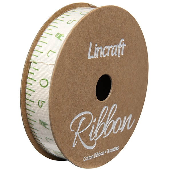 Cotton Ribbon, CM Forest Green- 15mm x 3m