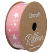 Cotton Ribbon, Stars Light Pink- 25mm x 3m