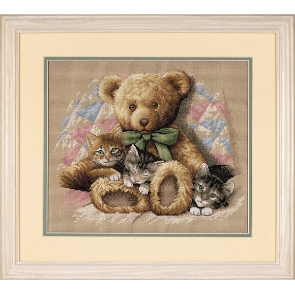 Dimensions Kit, Teddy & Kittens- 36x30cm