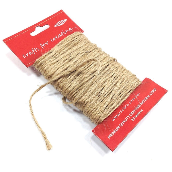 Arbee Macrame String, Natural Dark- 20m