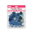 Crafty Bitz Assorted Button, Dark Blue- Assorted