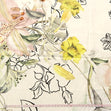 Printed Cocktail Satin Fabric, Lemon Flower- Width 148cm