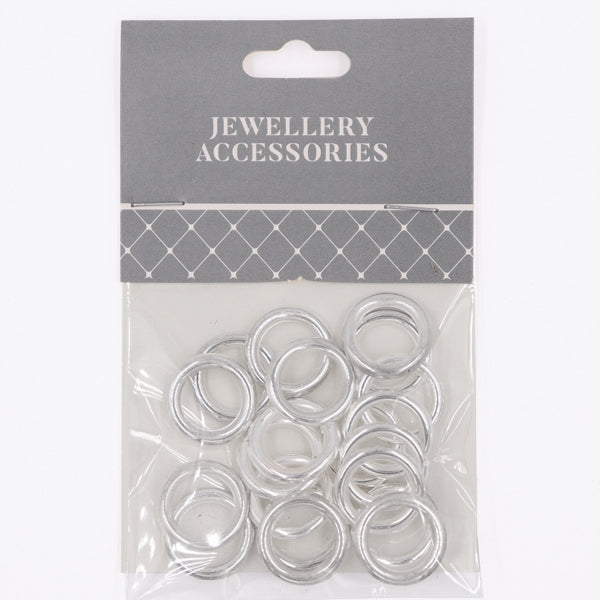 Sullivans Plastic Ring, Bright Silver- 16mm