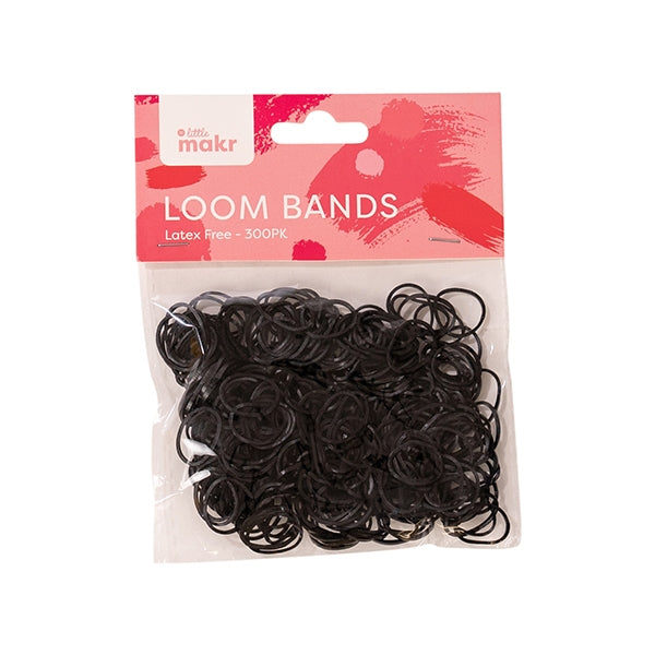 Little Makr Loom Bands, Black 3- 300pk